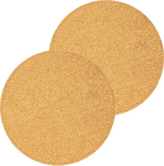 2x Ronde placemats/onderleggers goud met glitters 33 cm