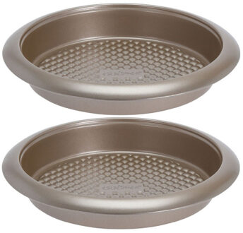 2x Ronde taart/quiche bakvormen 27 cm bakbenodigdheden
