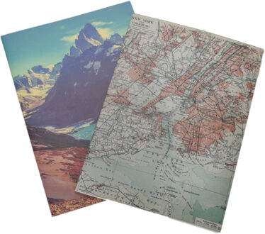 2x Schriften B5 formaat 80 gelineerde bladzijdes 18 x 25 cm - Notitieboek Multikleur