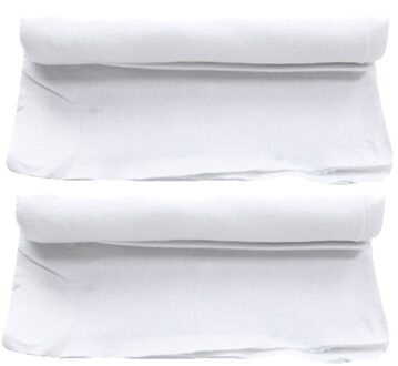 2x Sneeuwdeken / sneeuwtapijt op rol 90 x 180 cm - rechthoekig - sneeuwkleedjes