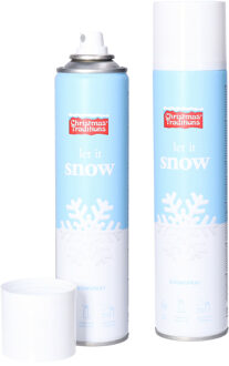 2x Sneeuwspray/spuitsneeuw bussen 300 ml