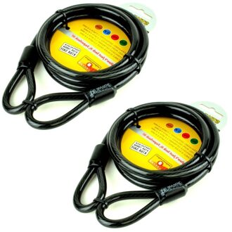 2x Staalkabel 1.5 m x 8 mm - fietsslot / kabelslot