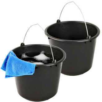 2x Stevige huishoud emmers - Action products
