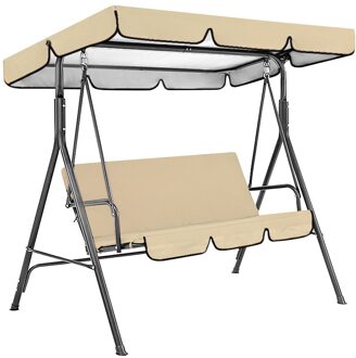 2x Stoel Luifel Cover Tuin Patio Swing Seat Cover Waterdicht Binnenplaats Opknoping Voor Home Tuin Leggen Accessoires 164x114x15cm Beige