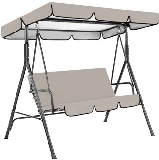 2x Stoel Luifel Cover Tuin Patio Swing Seat Cover Waterdicht Binnenplaats Opknoping Voor Home Tuin Leggen Accessoires 164x114x15cm grijs