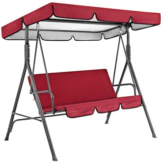 2x Stoel Luifel Cover Tuin Patio Swing Seat Cover Waterdicht Binnenplaats Opknoping Voor Home Tuin Leggen Accessoires 164x114x15cm rood