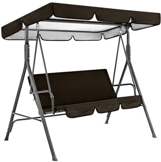 2x Stoel Luifel Cover Tuin Patio Swing Seat Cover Waterdicht Binnenplaats Opknoping Voor Home Tuin Leggen Accessoires 164x114x15cm zwart