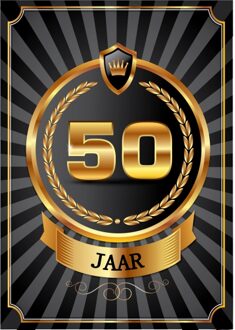 2x stuks 50 jaar jubileum poster luxe