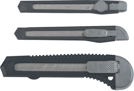 2x stuks afbreekmessenset / breekmessen 3-delig 9 mm en 18 mm