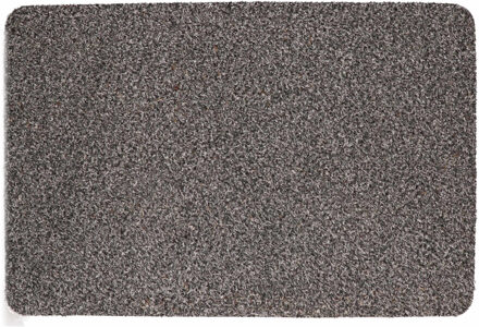 2x stuks anti slip deurmatten/schoonloopmatten pvc grijs 60 x 40 cm voor binnen - Droogloopmatten - Extra absorberend