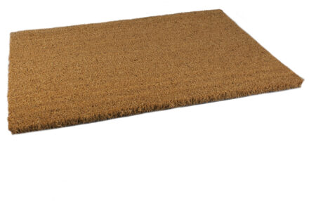 2x Stuks anti slip deurmatten/vloermatten pvc/kokos bruin 60 x 40 cm voor binnen