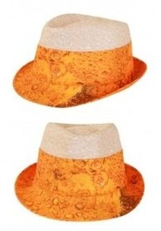 2x stuks bier feest/party hoed voor volwassenen