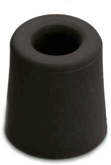 2x stuks deurstopper / deurbuffer rubber zwart 2,4 x 3 cm - Deurstoppers