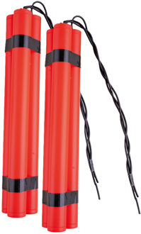2x stuks dynamiet staven speelgoed/feestartikelen 23 cm