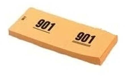 2x stuks garderobe nummer blokken van papier oranje, nummers 1 t/m 1000