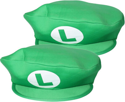2x stuks groene Loodgieter pet voor Luigi