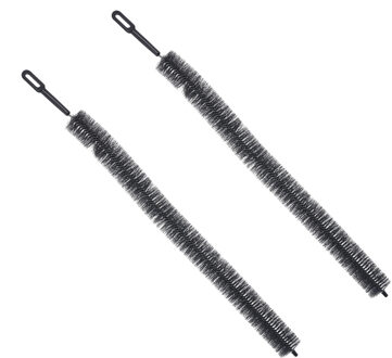 2x stuks Handige lange flexibele radiatorborstels grijs 70 cm