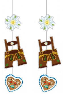 2x stuks hangdecoratie versiering Oktoberfest 75 cm