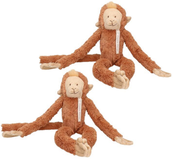 2x stuks happy Horse knuffel aapje bruin 45 cm