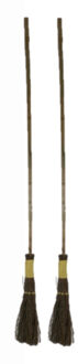 2x stuks heksen bezems 90 cm