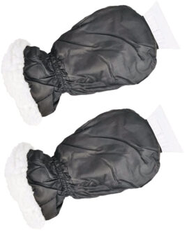 2x stuks ijskrabbers met zwarte handschoen 21 cm - IJskrabbers Multikleur