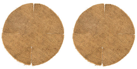 2x stuks kokosinlegvel - voor hanging baskets met diameter 25 cm - Plantenbakken Bruin