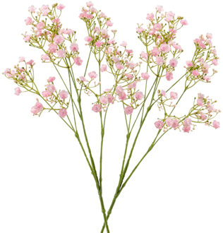 2x stuks kunstbloemen Gipskruid/Gypsophila takken lichtroze 68 cm - Kunstbloemen Wit