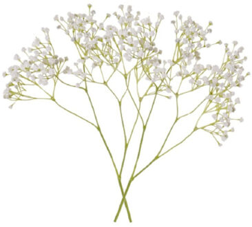 2x stuks kunstbloemen Gipskruid/Gypsophila takken wit 58 cm - Kunstbloemen