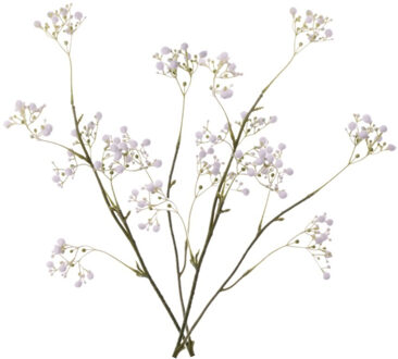2x stuks kunstbloemen Gipskruid/Gypsophila takken wit 66 cm