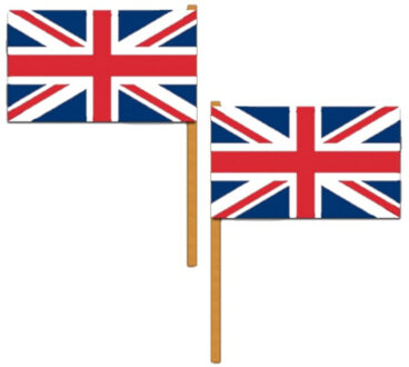 2x stuks luxe zwaaivlag Engeland 30 x 45 cm