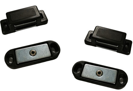 2x stuks magneetsnapper / magneetsnappers bruin met metalen sluitplaat 4,7 x 1,4 x 1,6 cm - Magneet snappers