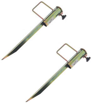 2x stuks metalen parasolhouder / parasolboren - 45 cm - parasolhouder voor strand / tuin / picknick - parasolvoet / parasolstandaard