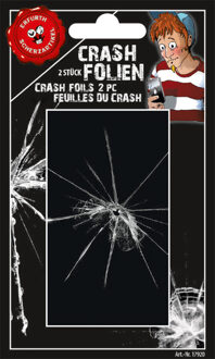 2x stuks Mobiele telefoon stickers gebroken glas fopartikel - Fopartikelen Multikleur