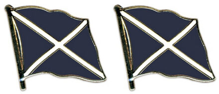 2x stuks pin broche speldje van vlag Schotland 20 mm