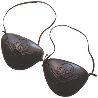 2x stuks piraten ooglapjes