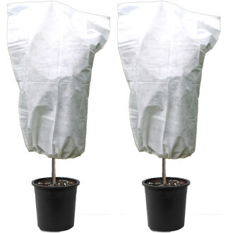 2x stuks plantenhoezen wit 1,5 m x 110 cm anti-vorst bescherming