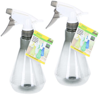 2x Stuks Plantenspuiten Zwart 500 Ml - Plantenspuiten Transparant
