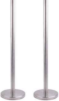 2x stuks RVS toiletrolhouder / toiletpapier houder 55 cm