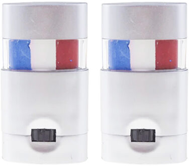 2x stuks schminkstiften Frankrijk rood wit blauw