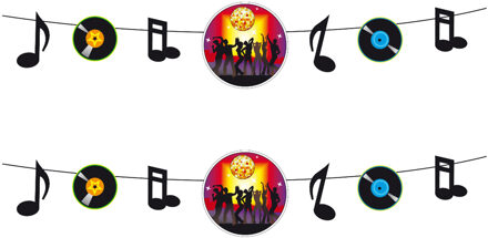 2x stuks Seventies/eighties disco thema slinger 1,5 meter