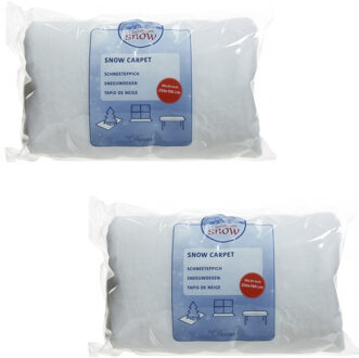 2x stuks sneeuwdekens / sneeuwtapijten 250 x 100 cm