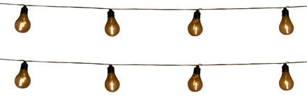 2x stuks solar tuinverlichting sfeerlampjes lichtsnoeren warm wit 450 cm - Lichtsnoer voor buiten