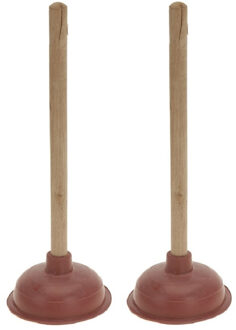 2x stuks toilet/gootsteen ontstoppers ploppers 40 cm