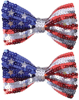 2x stuks USA/Amerika vlinderstrikje voor volwassenen