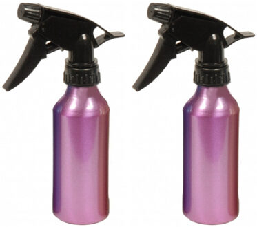 2x stuks waterverstuiver metallic paars 200 ml - Action products