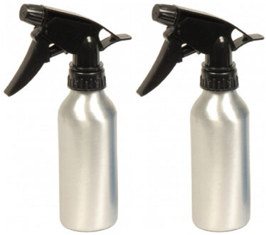 2x stuks waterverstuiver metallic zilver 200 ml - Action products