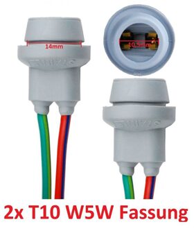 2X T10 Socket W5W Adapter Soft Rubber Licht Lamp Houder Auto Accessoires Man-vrouw Wire Connector Met Kabel