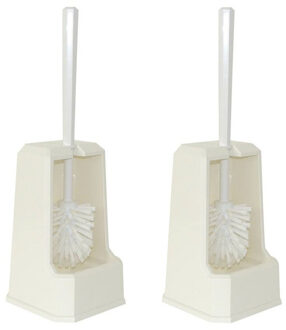 2x Toiletborstel / wc-borstel met houder 18 x 17 x 37 cm