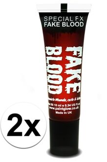 2x Tubes nep bloed 10 ml