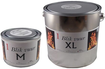 2x Tuinfakkels vuur verlichting blik 7,5 en 15 cm 4/12 branduren